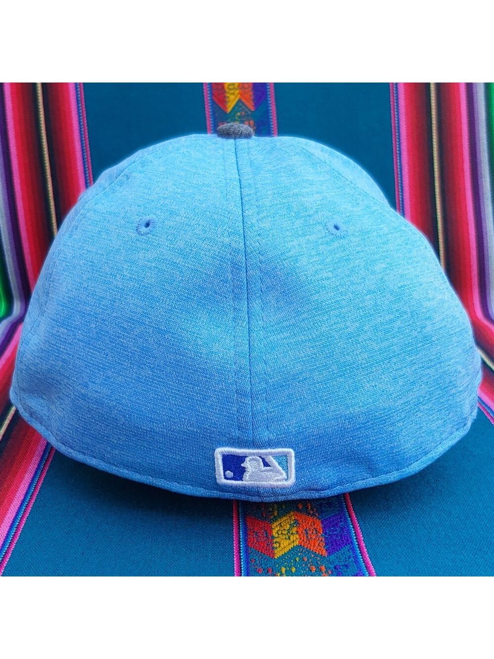 New Era Dodgers 59FIFTY Low Profile 7 7/8 Fitted Baseball Cap Light-Dark Blue - Picture 5 of 16